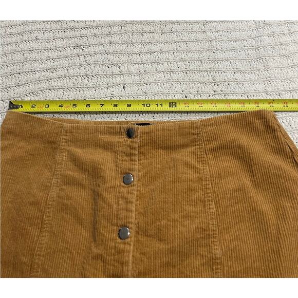 Forever 21 Corduroy Button Up Mini Skirt Womens Plus Size 2X Brown *Tiny Flaw - Picture 4 of 9